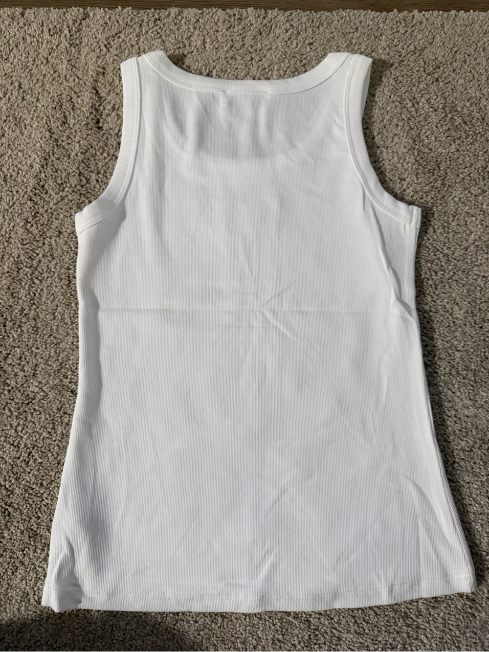 Celine White Tank Top with Embroidered Logo - Picture 4 of 5